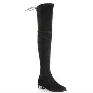 Stuart Weitzman Black Lowland Suede Thigh High Boots - 5, 💯 AUTHENTIC!